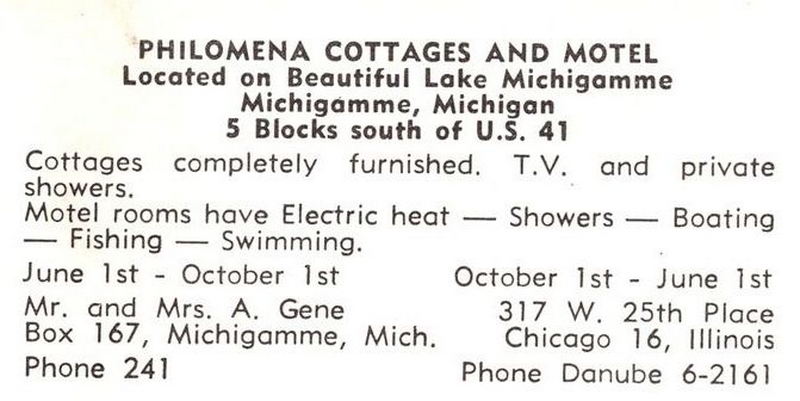 Philomena Cottages and Motel - Vintage Post Card (newer photo)